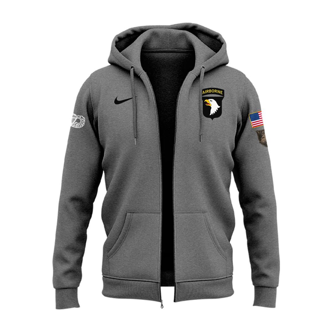 101st Airborne Bastogne Zip Hoodie - Famjoys 101st Airborne Bastogne Zip Hoodie - Famjoys