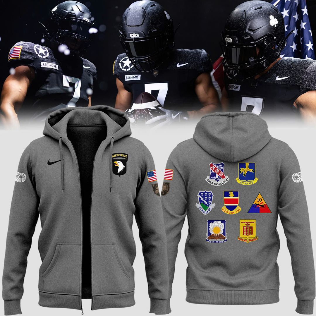 101st Airborne Bastogne Zip Hoodie - Famjoys 101st Airborne Bastogne Zip Hoodie - Famjoys