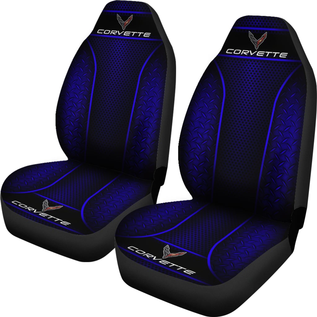 2 Font Corvette C8 Seat Covers Blue - Famjoys 2 Font Corvette C8 Seat Covers Blue - Famjoys