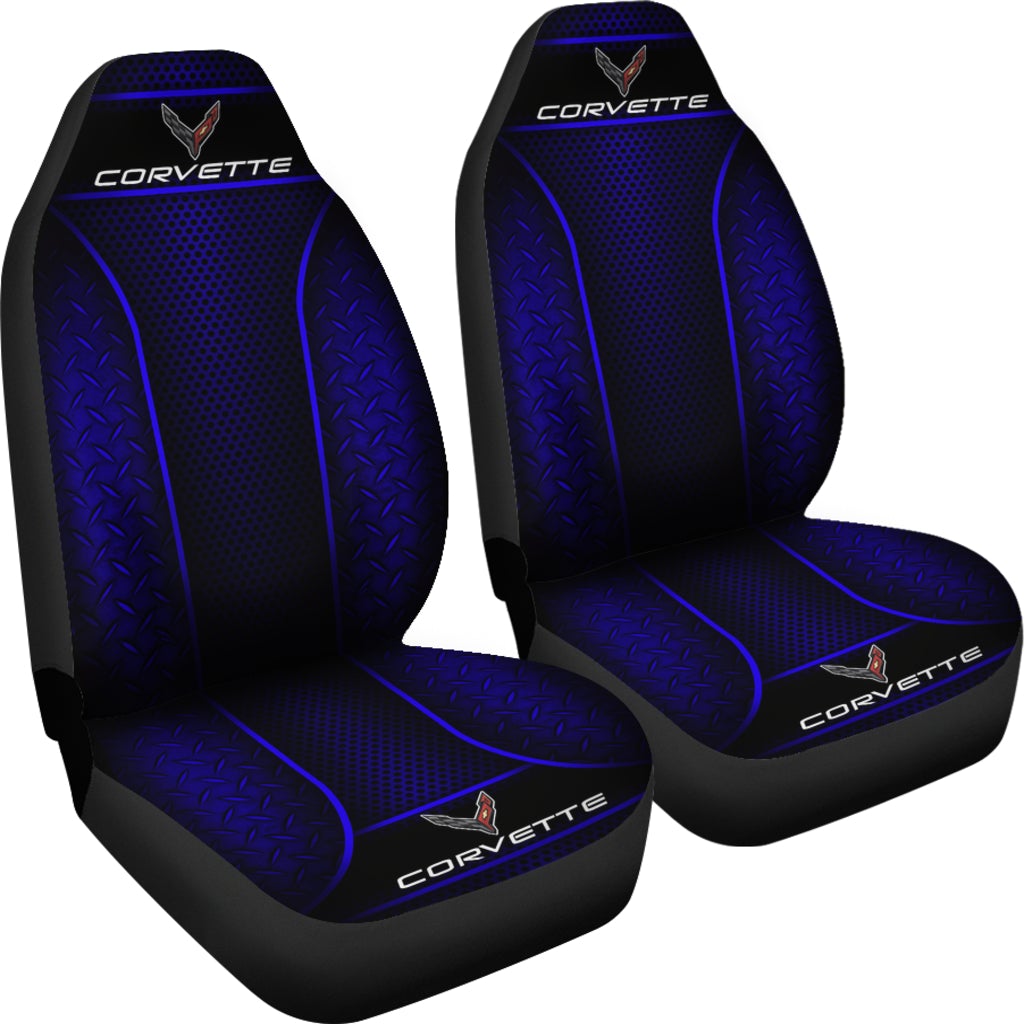2 Font Corvette C8 Seat Covers Blue - Famjoys 2 Font Corvette C8 Seat Covers Blue - Famjoys