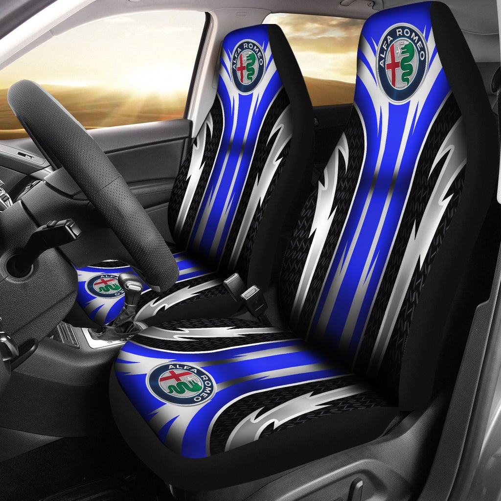 2 Front Alfa Romeo Seat Covers Blue - Famjoys 2 Front Alfa Romeo Seat Covers Blue - Famjoys