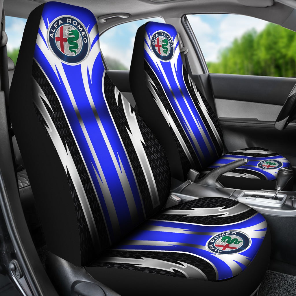 2 Front Alfa Romeo Seat Covers Blue - Famjoys 2 Front Alfa Romeo Seat Covers Blue - Famjoys