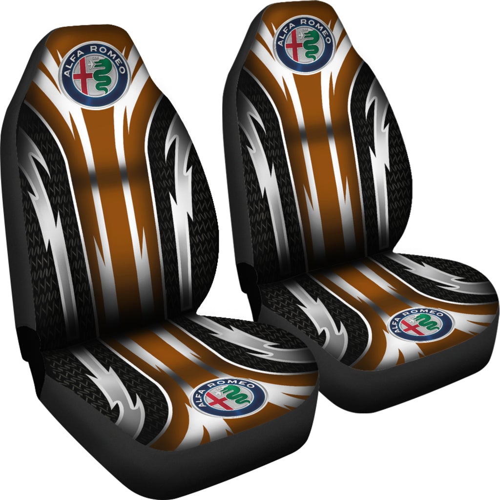 2 Front Alfa Romeo Seat Covers Brown - Famjoys 2 Front Alfa Romeo Seat Covers Brown - Famjoys