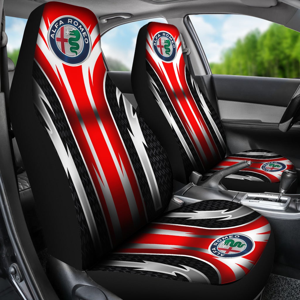 2 Front Alfa Romeo Seat Covers Red - Famjoys 2 Front Alfa Romeo Seat Covers Red - Famjoys