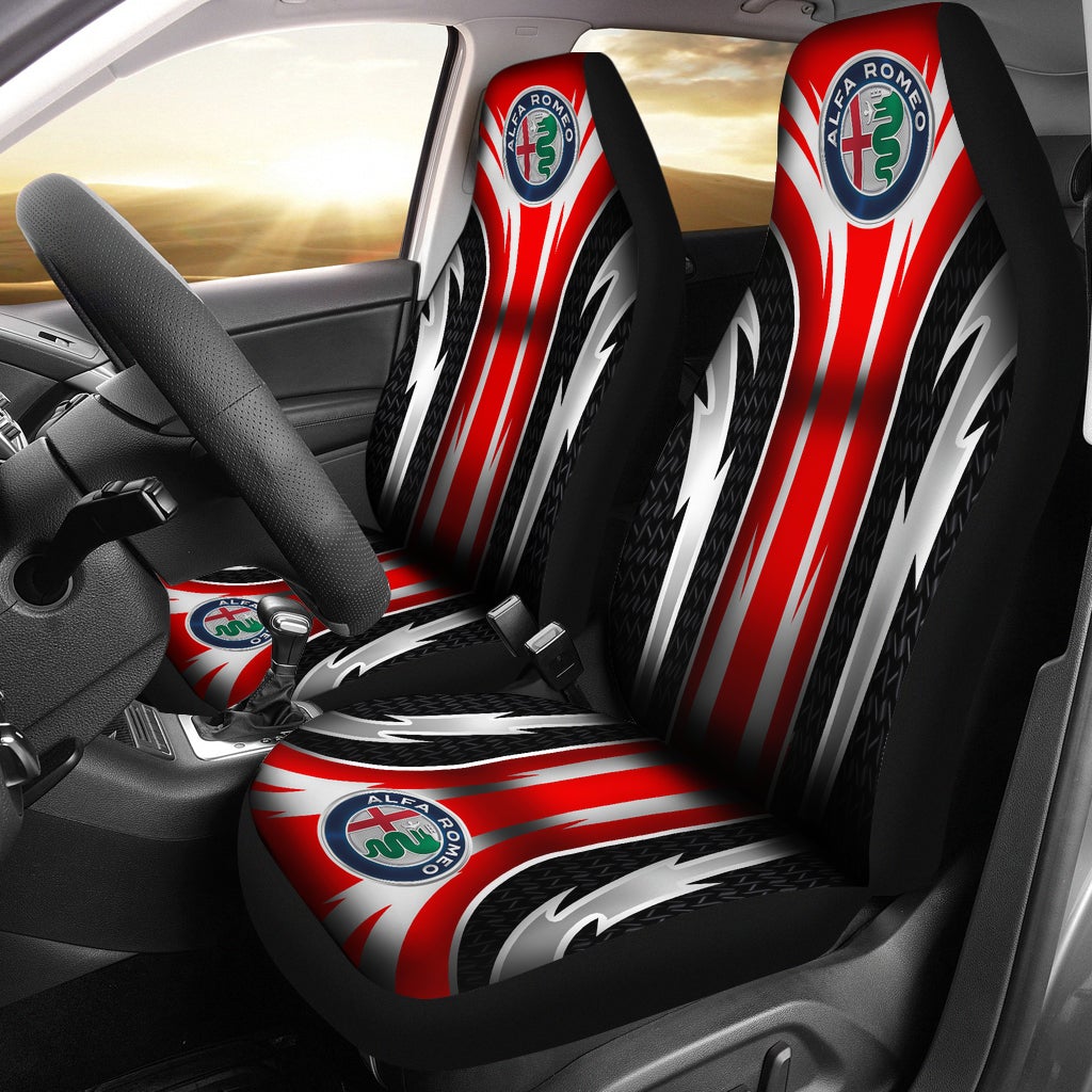 2 Front Alfa Romeo Seat Covers Red - Famjoys 2 Front Alfa Romeo Seat Covers Red - Famjoys