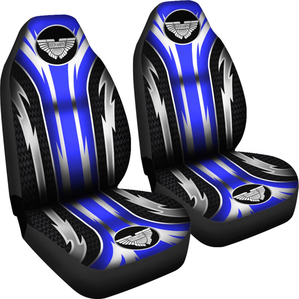 2 Front Aston Martin Seat Covers Blue - Famjoys 2 Front Aston Martin Seat Covers Blue - Famjoys