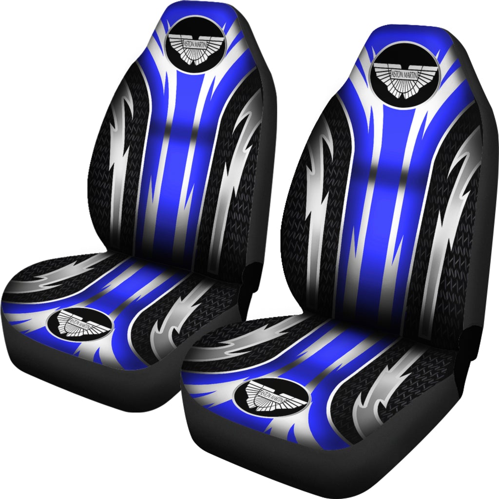 2 Front Aston Martin Seat Covers Blue - Famjoys 2 Front Aston Martin Seat Covers Blue - Famjoys