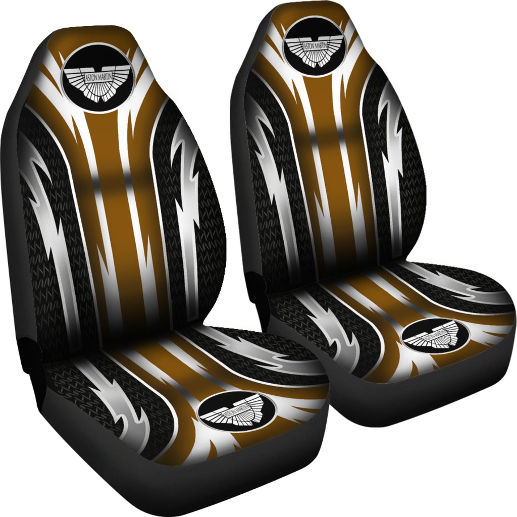 2 Front Aston Martin Seat Covers Brown - Famjoys 2 Front Aston Martin Seat Covers Brown - Famjoys