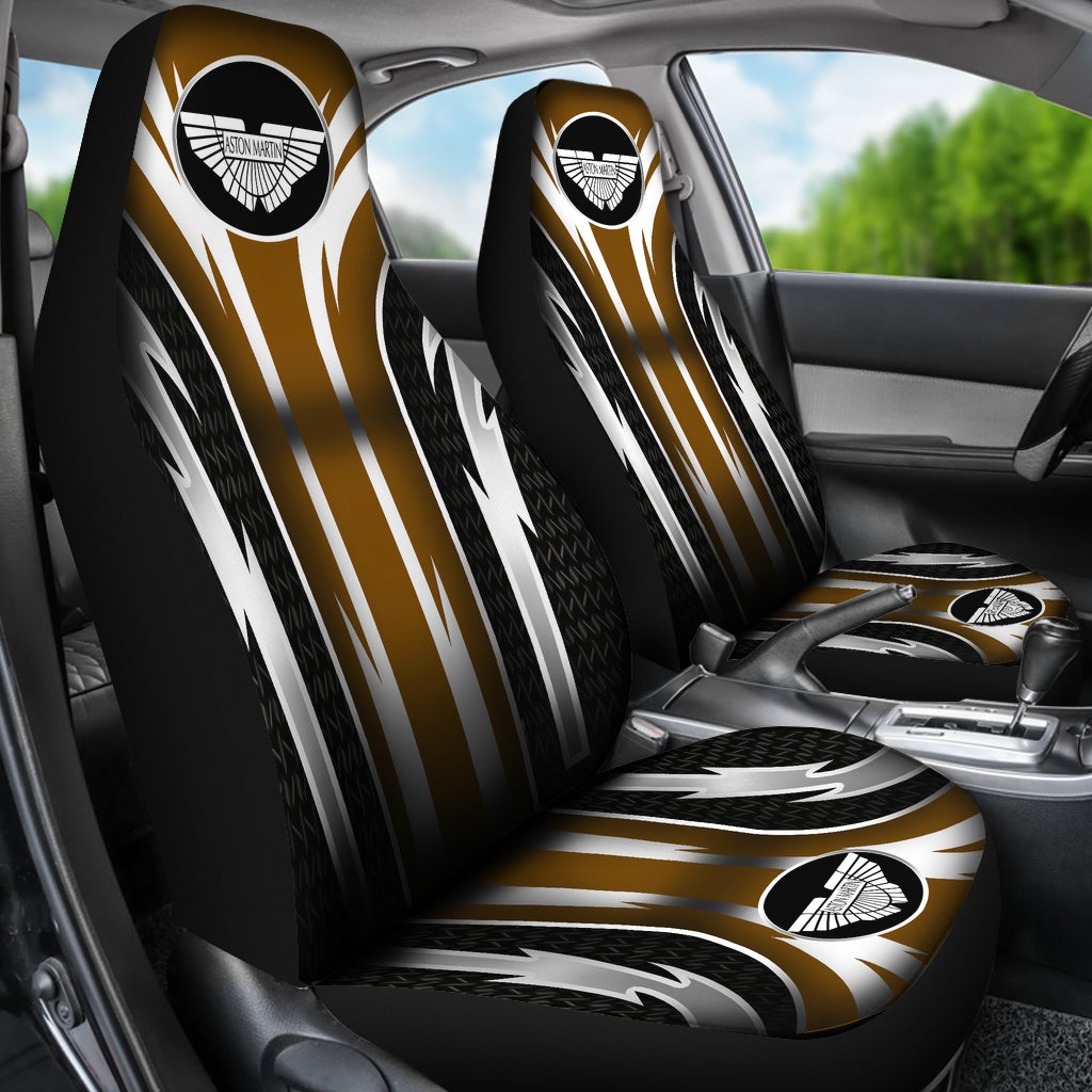 2 Front Aston Martin Seat Covers Brown - Famjoys 2 Front Aston Martin Seat Covers Brown - Famjoys