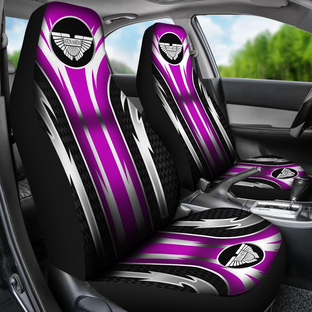 2 Front Aston Martin Seat Covers Pink - Famjoys 2 Front Aston Martin Seat Covers Pink - Famjoys