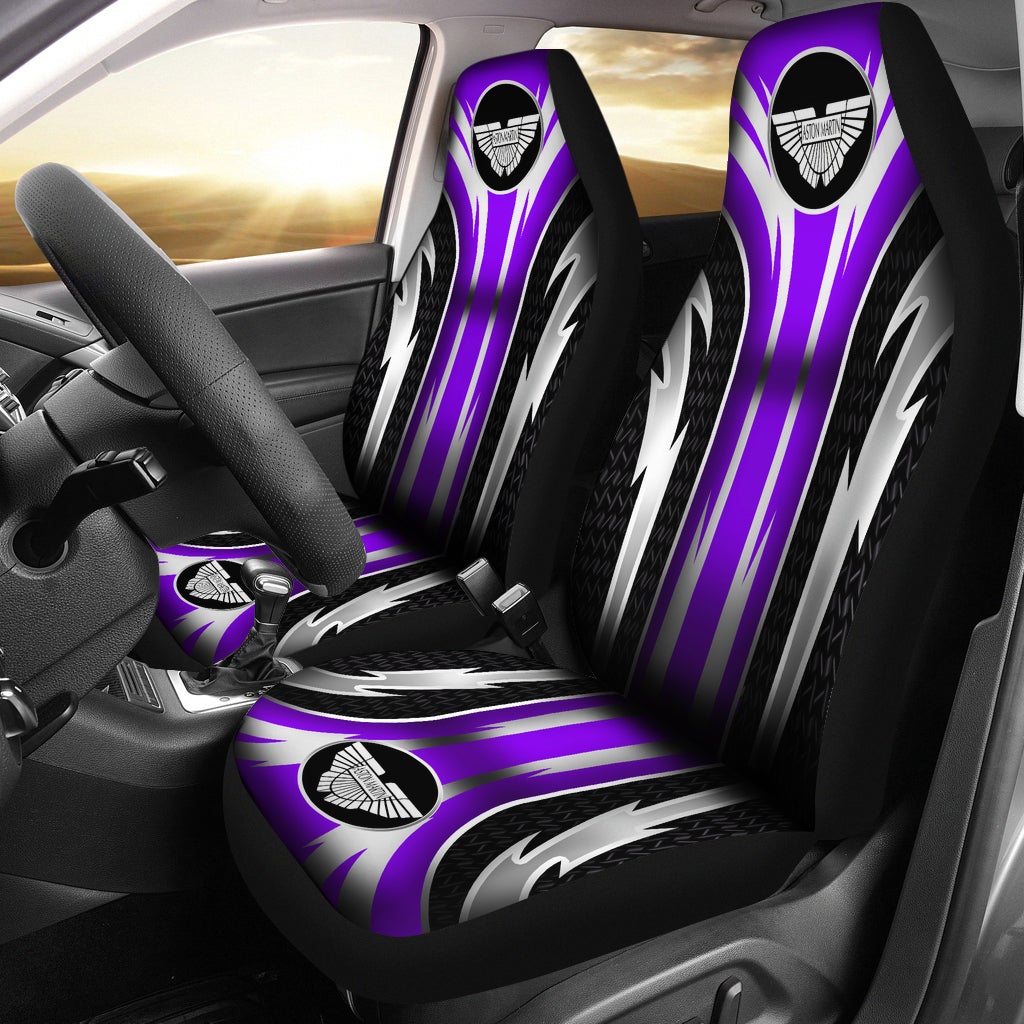 2 Front Aston Martin Seat Covers Purple - Famjoys 2 Front Aston Martin Seat Covers Purple - Famjoys
