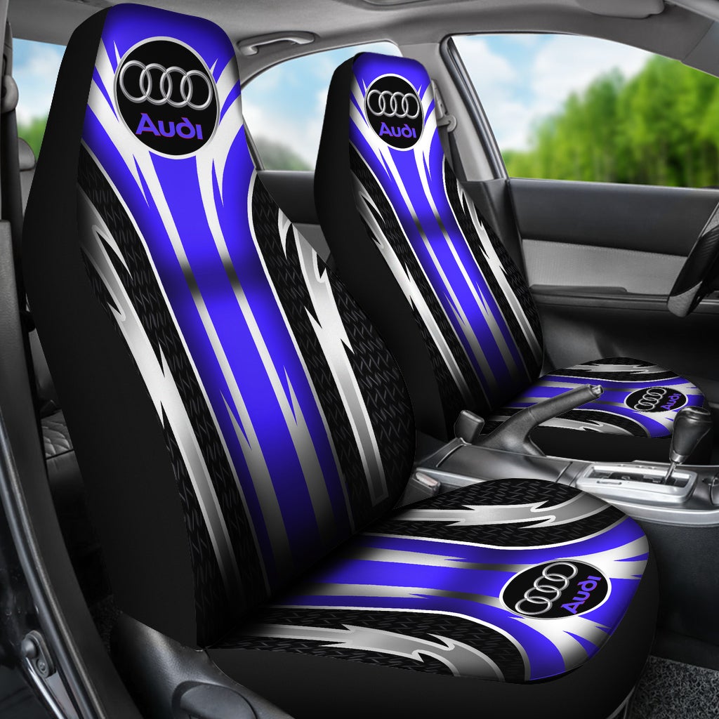 2 Front Audi Seat Covers Blue - Famjoys 2 Front Audi Seat Covers Blue - Famjoys