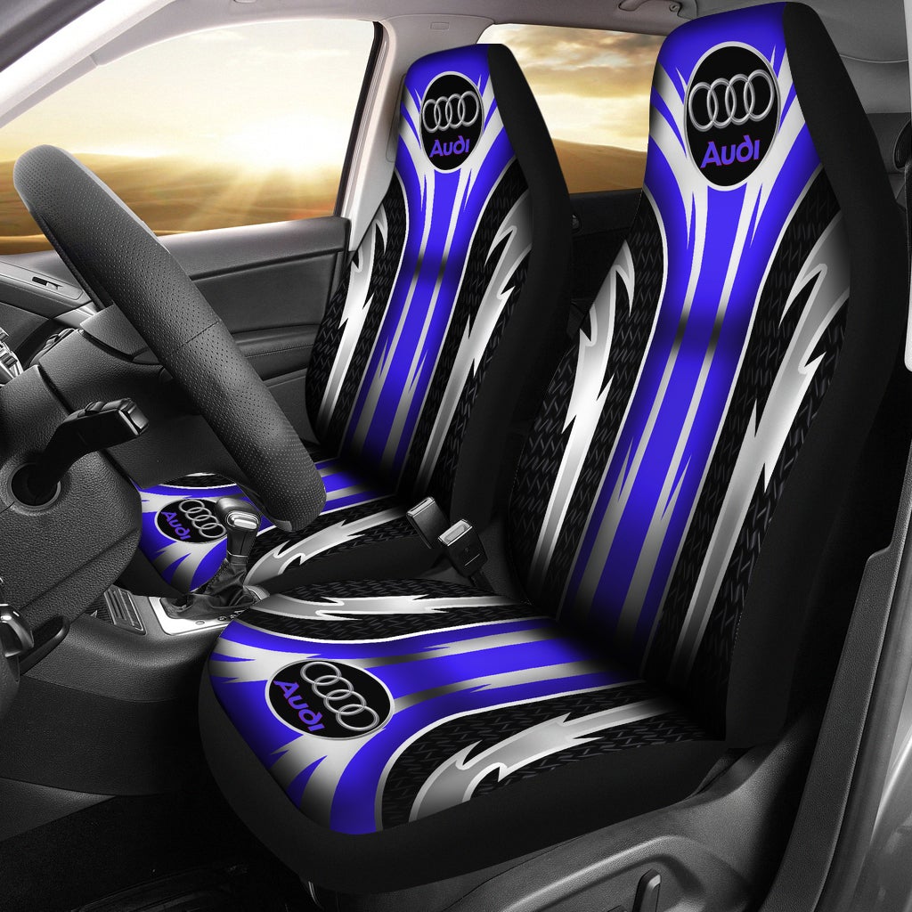 2 Front Audi Seat Covers Blue - Famjoys 2 Front Audi Seat Covers Blue - Famjoys