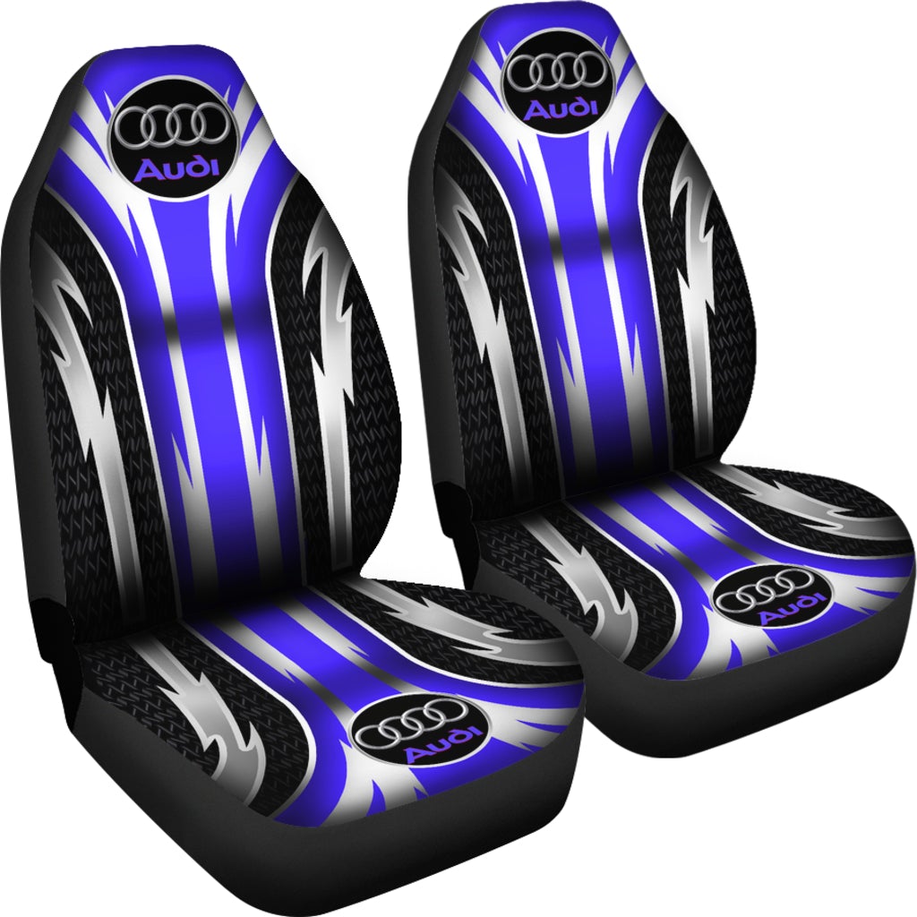 2 Front Audi Seat Covers Blue - Famjoys 2 Front Audi Seat Covers Blue - Famjoys