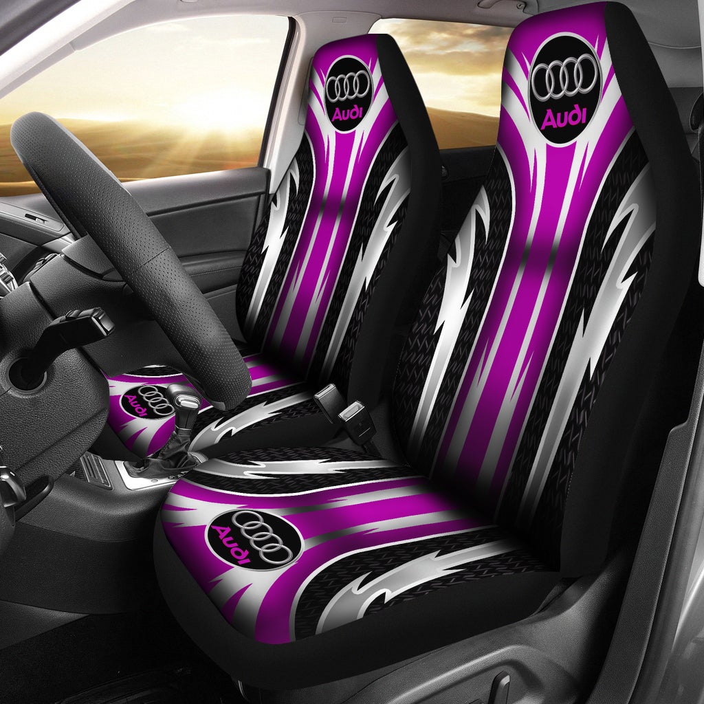 2 Front Audi Seat Covers Pink - Famjoys 2 Front Audi Seat Covers Pink - Famjoys
