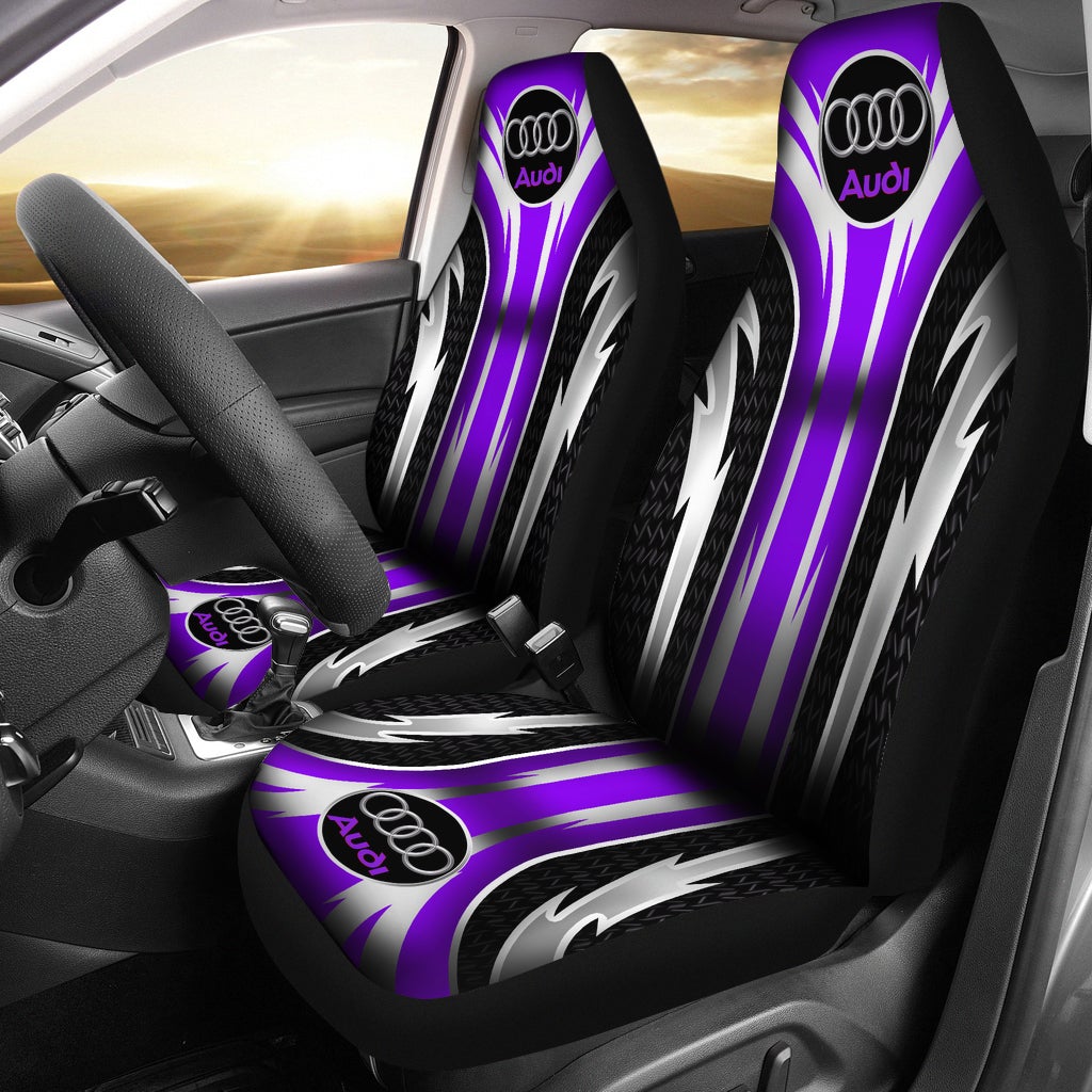 2 Front Audi Seat Covers Purple - Famjoys 2 Front Audi Seat Covers Purple - Famjoys