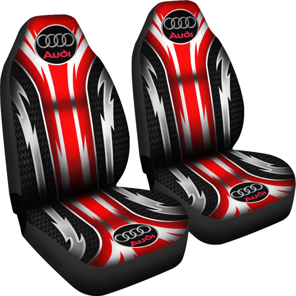 2 Front Audi Seat Covers Red - Famjoys 2 Front Audi Seat Covers Red - Famjoys