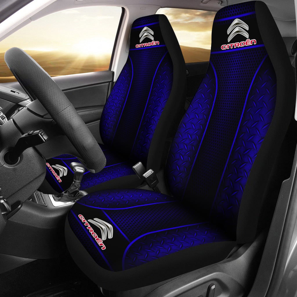 2 Front Citroen Seat Covers Blue - Famjoys 2 Front Citroen Seat Covers Blue - Famjoys
