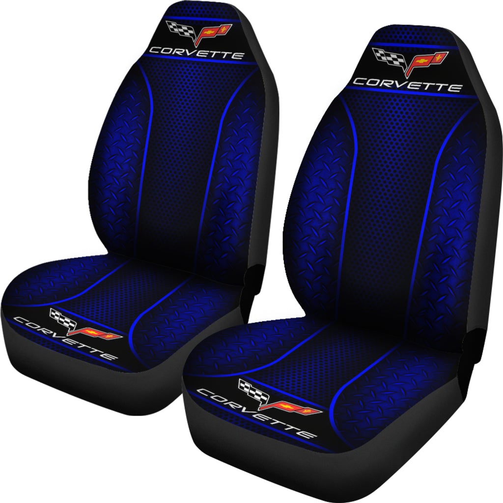 2 Front Corvette C6 Seat Covers Blue - Famjoys 2 Front Corvette C6 Seat Covers Blue - Famjoys