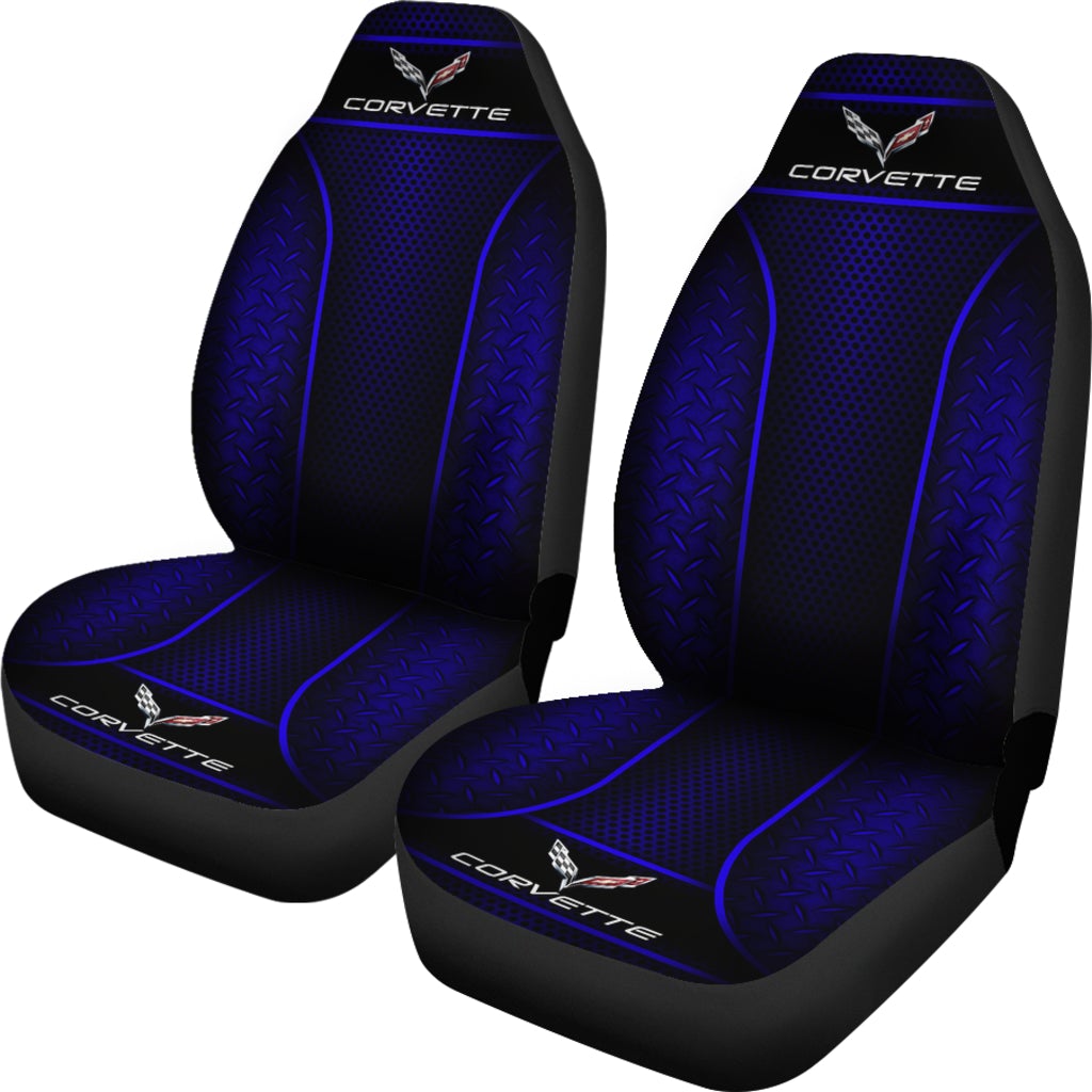 2 Front Corvette C7 Seat Covers Blue - Famjoys 2 Front Corvette C7 Seat Covers Blue - Famjoys