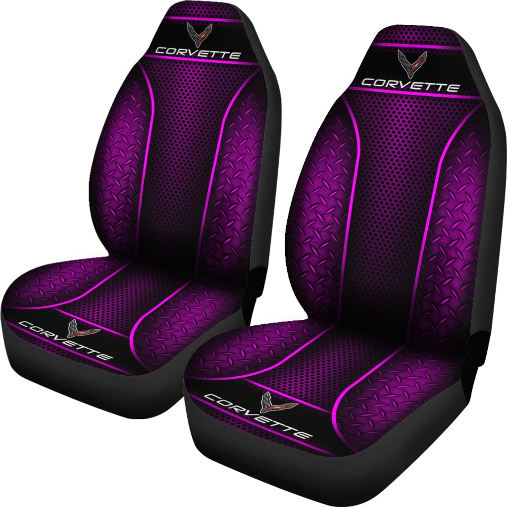2 Front Corvette C8 Seat Covers Pink - Famjoys 2 Front Corvette C8 Seat Covers Pink - Famjoys