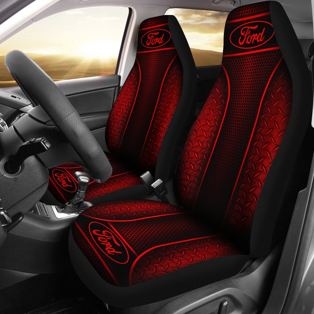 2 Front Ford Seat Covers Red - Famjoys 2 Front Ford Seat Covers Red - Famjoys