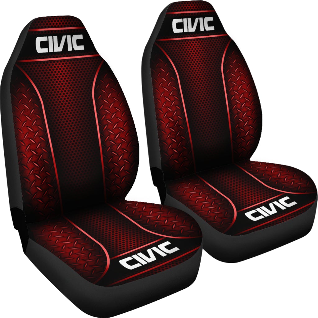 2 Front Honda Civic Seat Covers Red - Famjoys 2 Front Honda Civic Seat Covers Red - Famjoys