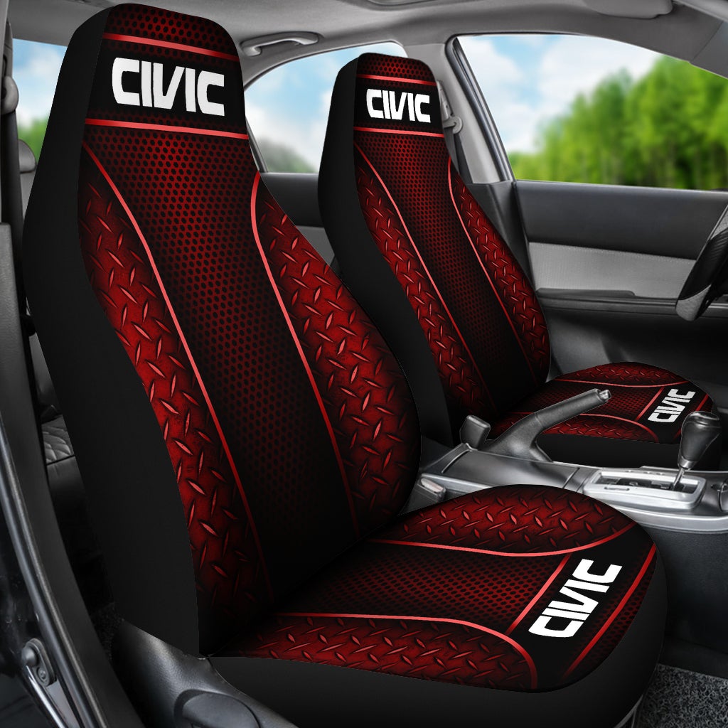 2 Front Honda Civic Seat Covers Red - Famjoys 2 Front Honda Civic Seat Covers Red - Famjoys