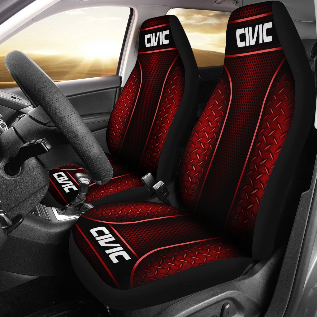 2 Front Honda Civic Seat Covers Red - Famjoys 2 Front Honda Civic Seat Covers Red - Famjoys