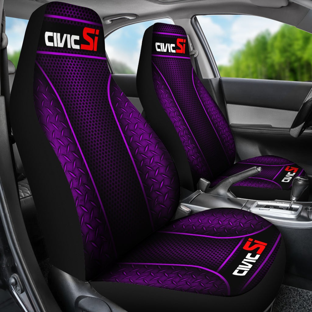 2 Front Honda Civic Si Seat Covers Purple - Famjoys 2 Front Honda Civic Si Seat Covers Purple - Famjoys