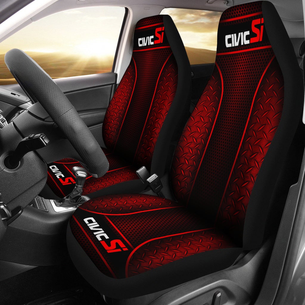 2 Front Honda Civic Si Seat Covers Red - Famjoys 2 Front Honda Civic Si Seat Covers Red - Famjoys
