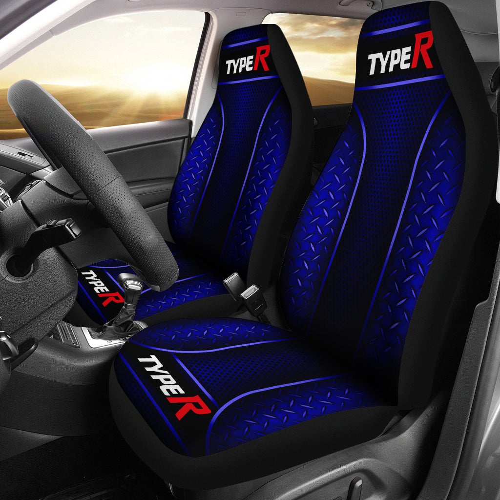 2 Front Honda Type R Seat Covers Blue - Famjoys 2 Front Honda Type R Seat Covers Blue - Famjoys