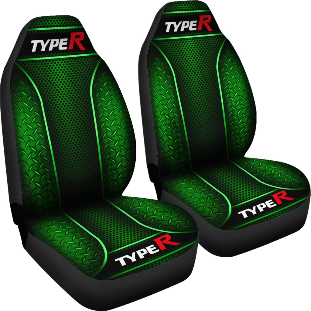 2 Front Honda Type R Seat Covers Green - Famjoys 2 Front Honda Type R Seat Covers Green - Famjoys
