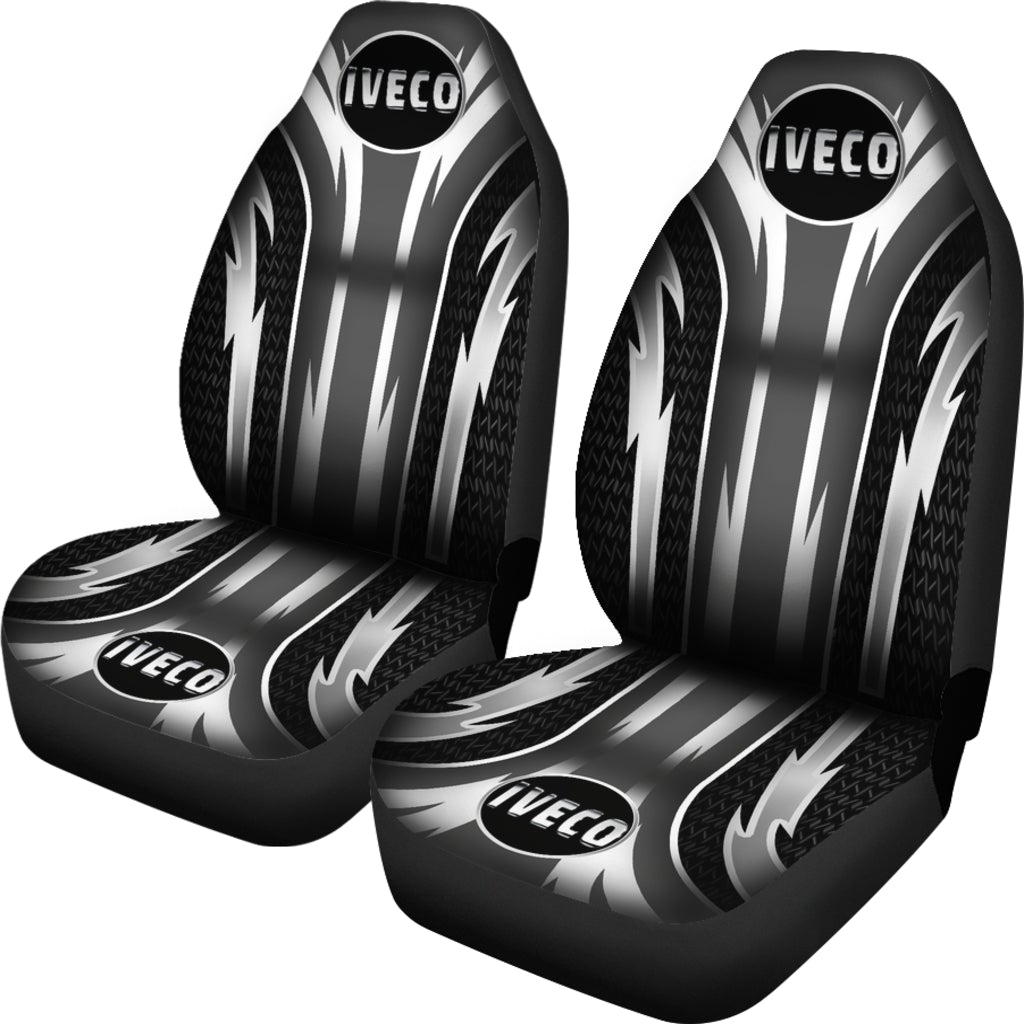 2 Front Iveco Seat Covers Grey