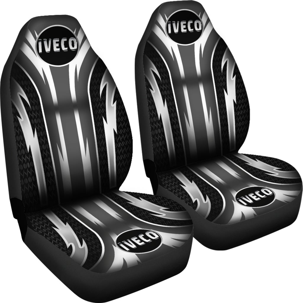 2 Front Iveco Seat Covers Grey