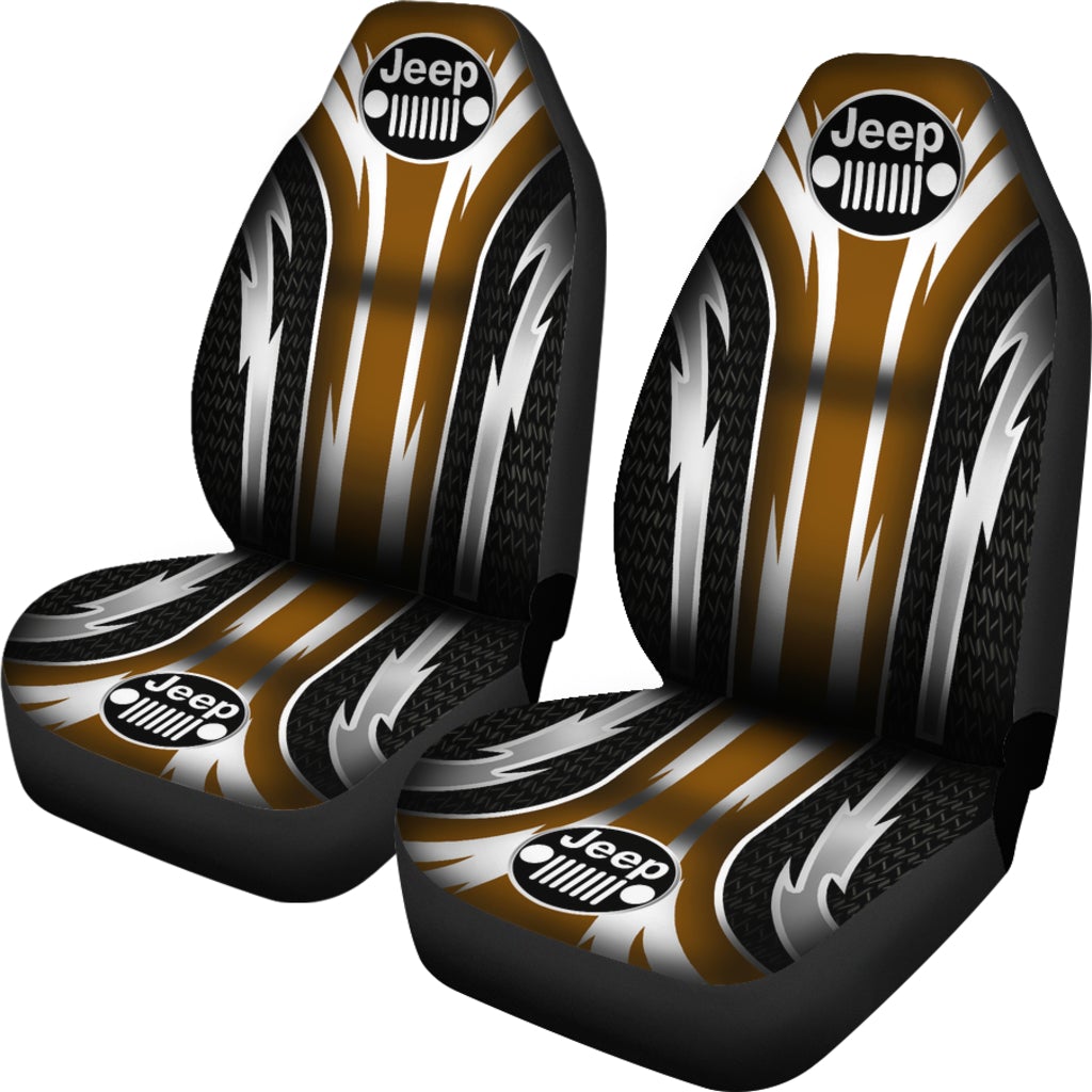 2 Front Jeep Seat Covers Brown - Famjoys 2 Front Jeep Seat Covers Brown - Famjoys