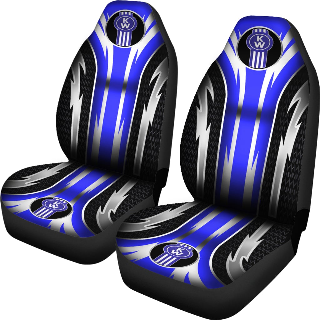 2 Front Kenworth Seat Covers Blue - Famjoys 2 Front Kenworth Seat Covers Blue - Famjoys