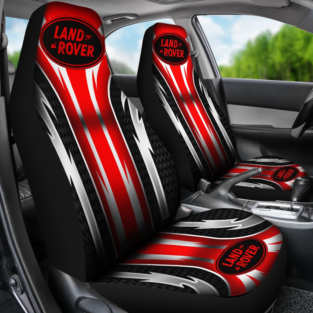 2 Front Land Rover Seat Covers Red - Famjoys 2 Front Land Rover Seat Covers Red - Famjoys