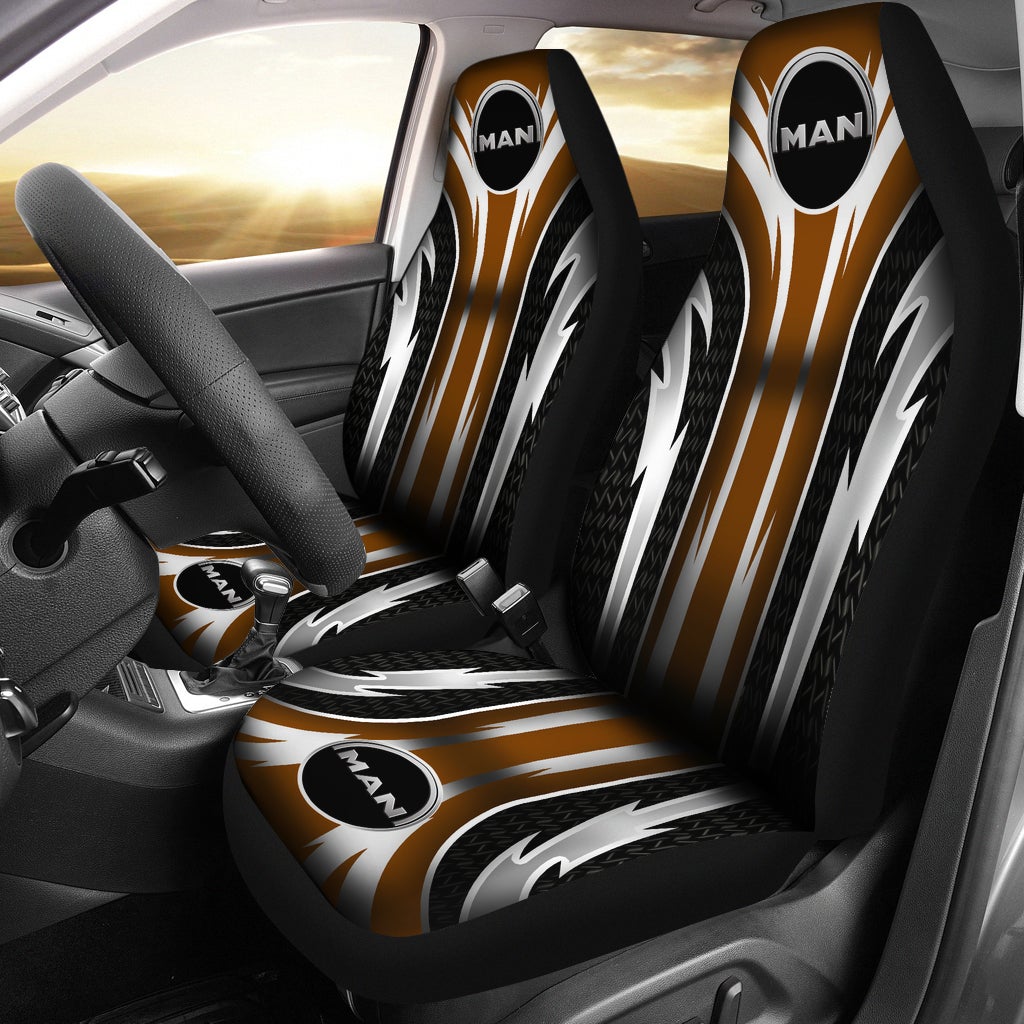 2 Front MAN Trucks Seat Covers Brown - Famjoys 2 Front MAN Trucks Seat Covers Brown - Famjoys