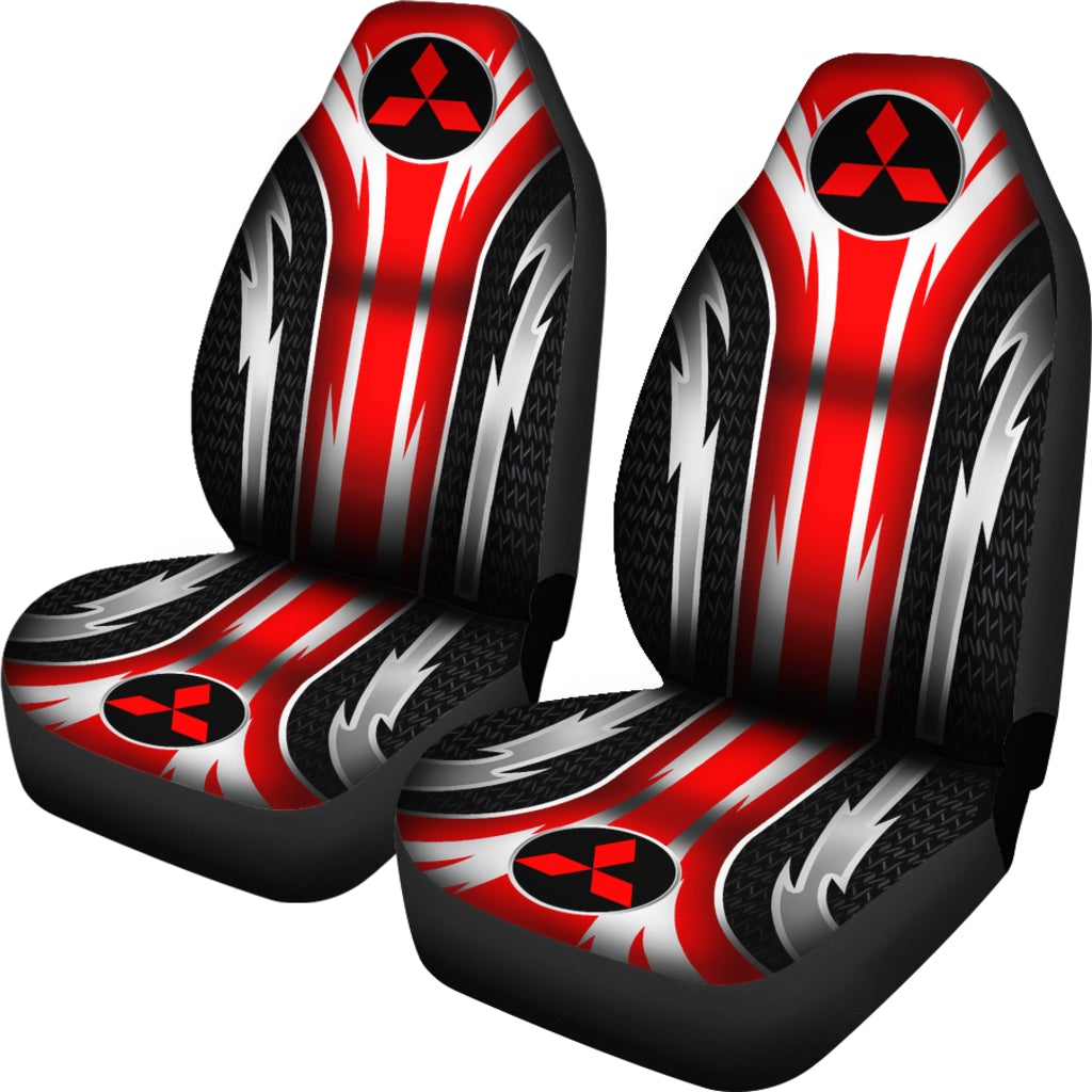2 Front Mitsubishi Seat Covers Red - Famjoys 2 Front Mitsubishi Seat Covers Red - Famjoys