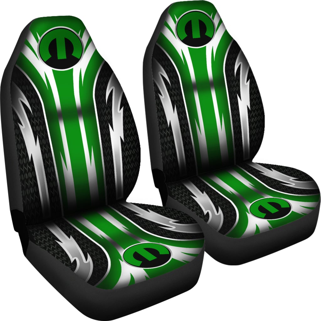2 Front Mopar Seat Covers Green