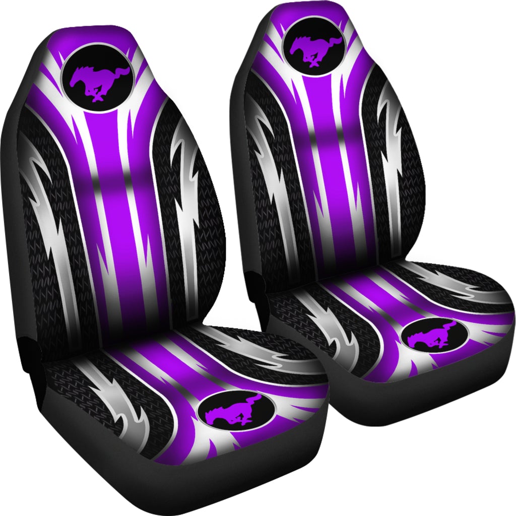 2 Front Mustang Seat Covers Purple - Famjoys 2 Front Mustang Seat Covers Purple - Famjoys