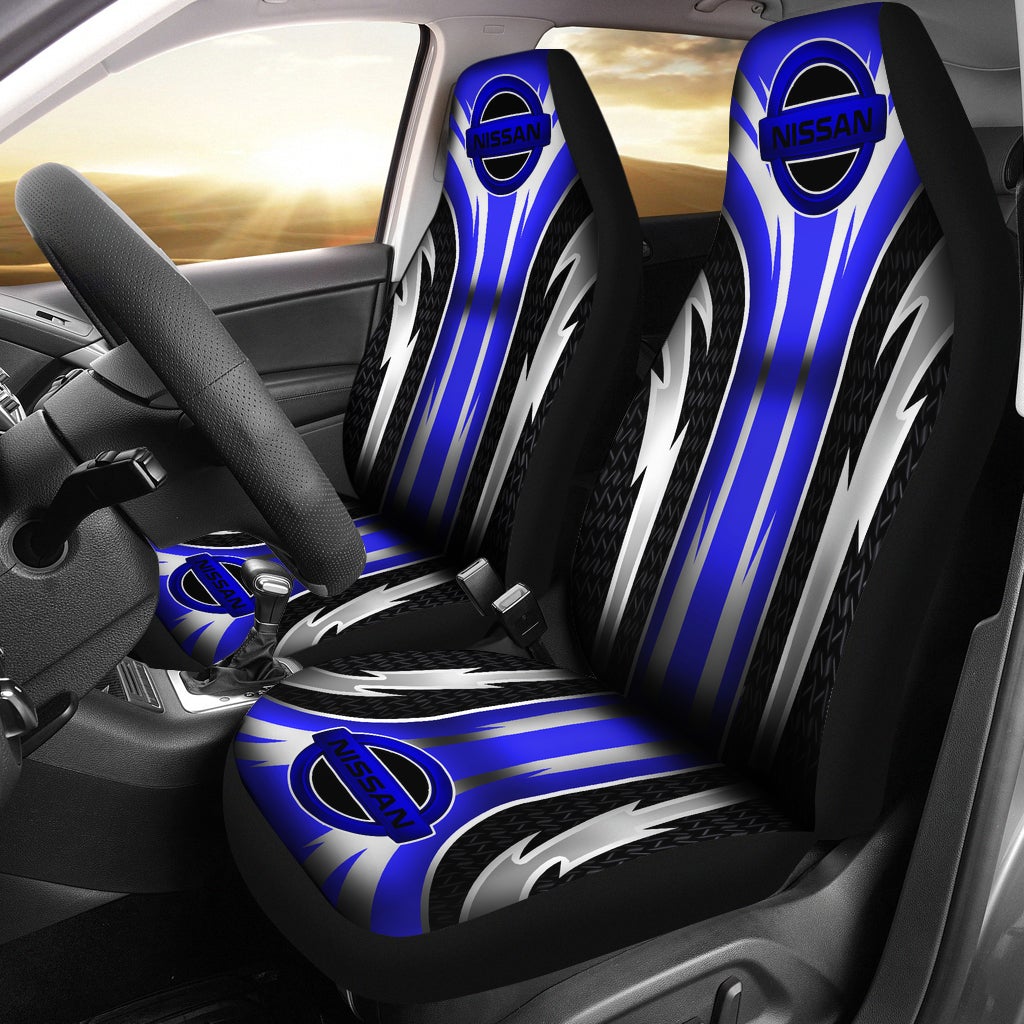 2 Front Nissan Seat Covers Blue - Famjoys 2 Front Nissan Seat Covers Blue - Famjoys