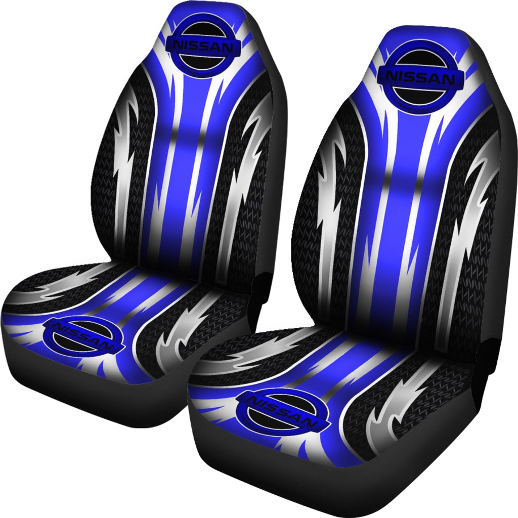 2 Front Nissan Seat Covers Blue - Famjoys 2 Front Nissan Seat Covers Blue - Famjoys