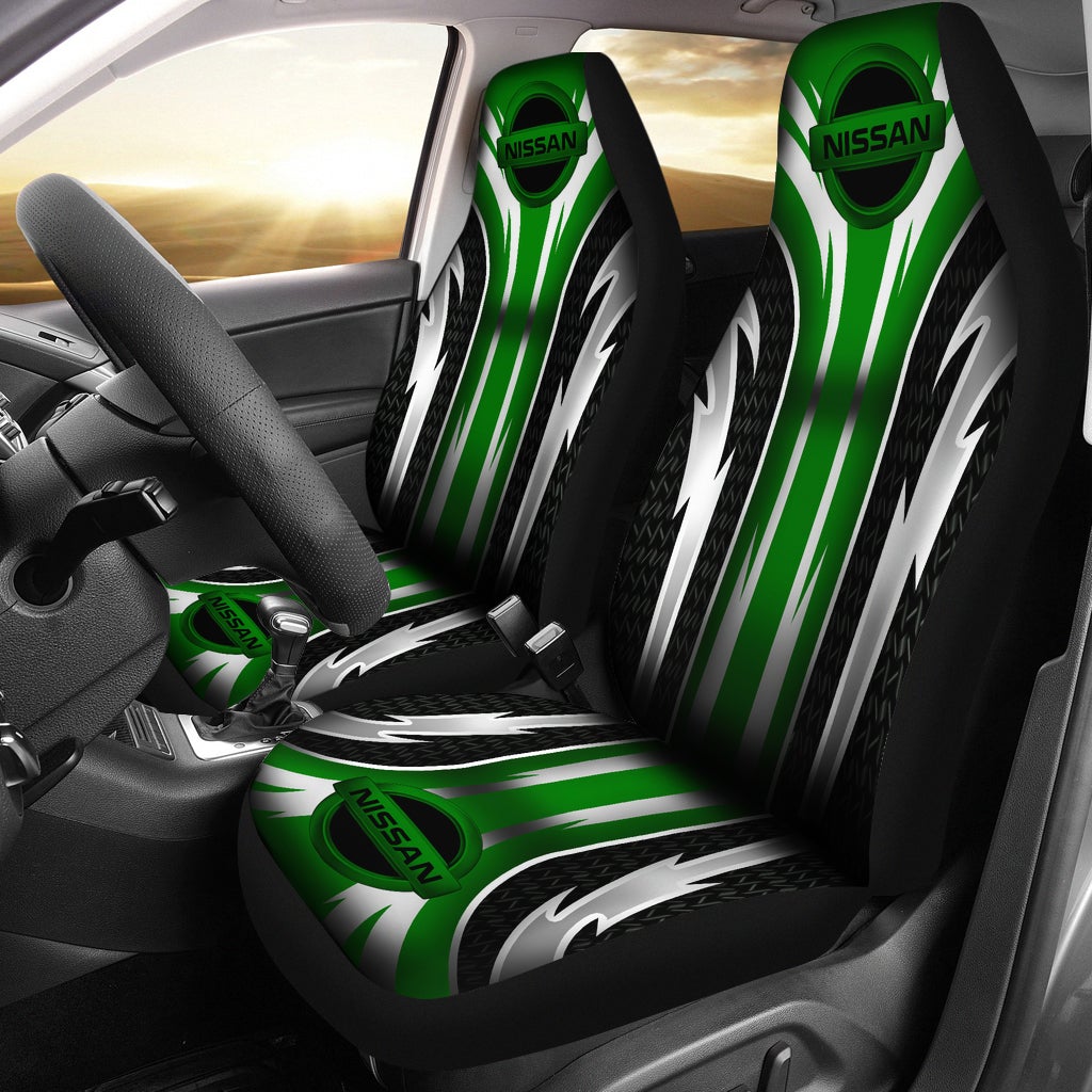 2 Front Nissan Seat Covers Green - Famjoys 2 Front Nissan Seat Covers Green - Famjoys