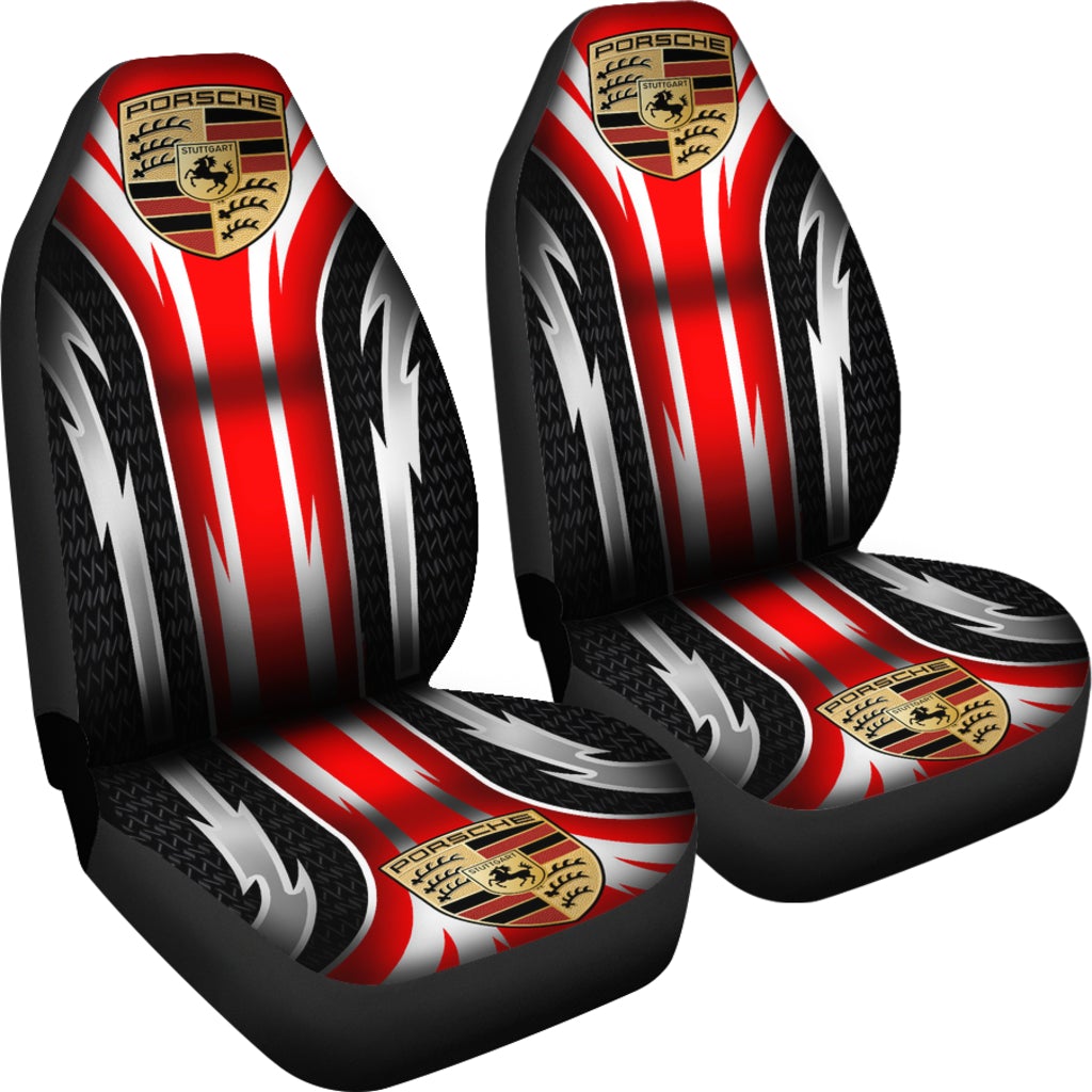 2 Front Porsche Seat Covers Red - Famjoys 2 Front Porsche Seat Covers Red - Famjoys
