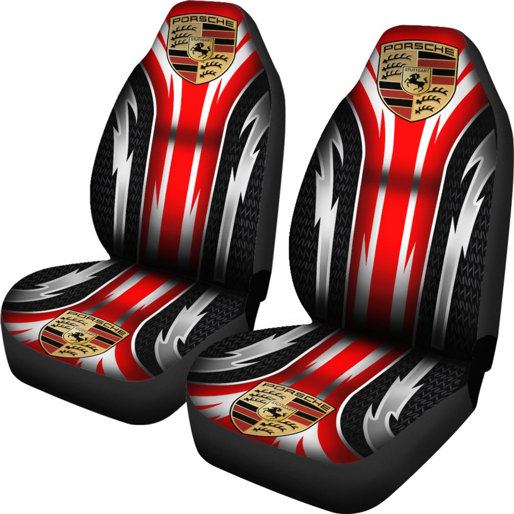 2 Front Porsche Seat Covers Red - Famjoys 2 Front Porsche Seat Covers Red - Famjoys