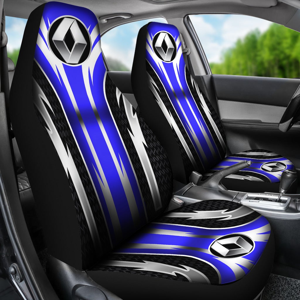 2 Front Renault Seat Covers Blue - Famjoys 2 Front Renault Seat Covers Blue - Famjoys