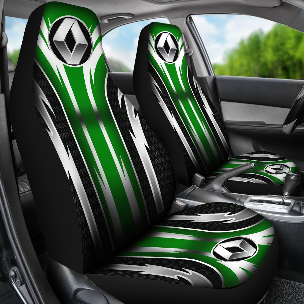 2 Front Renault Seat Covers Green - Famjoys 2 Front Renault Seat Covers Green - Famjoys