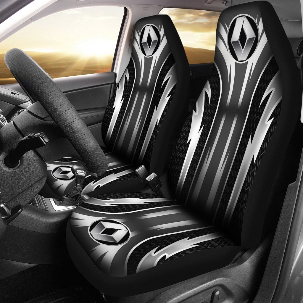 2 Front Renault Seat Covers Grey - Famjoys 2 Front Renault Seat Covers Grey - Famjoys